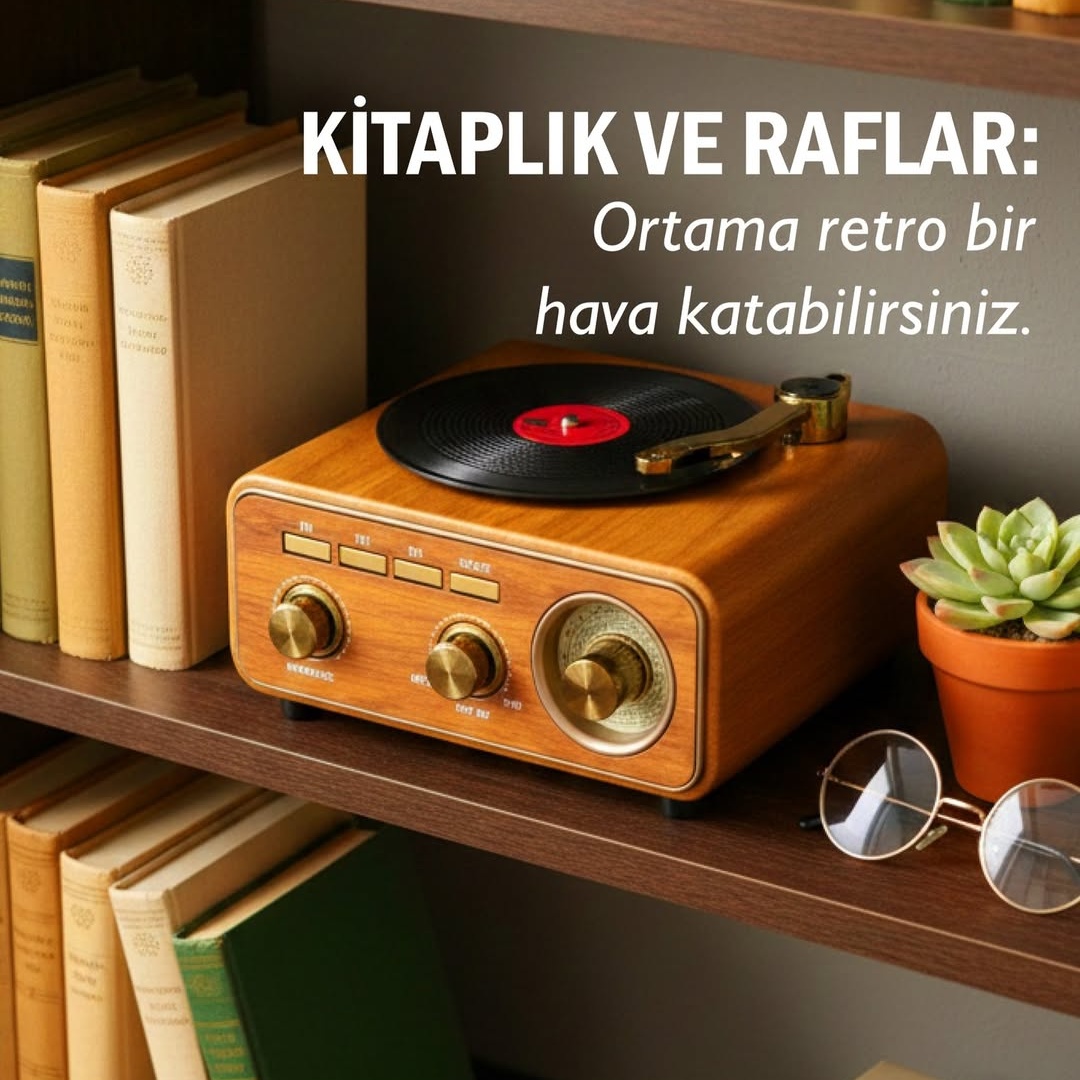 Ahşap Görünümlü Nostaljik Radyo