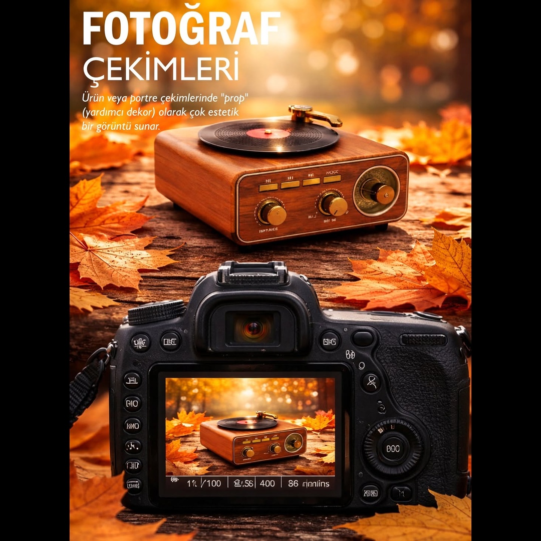 Ahşap Görünümlü Nostaljik Radyo