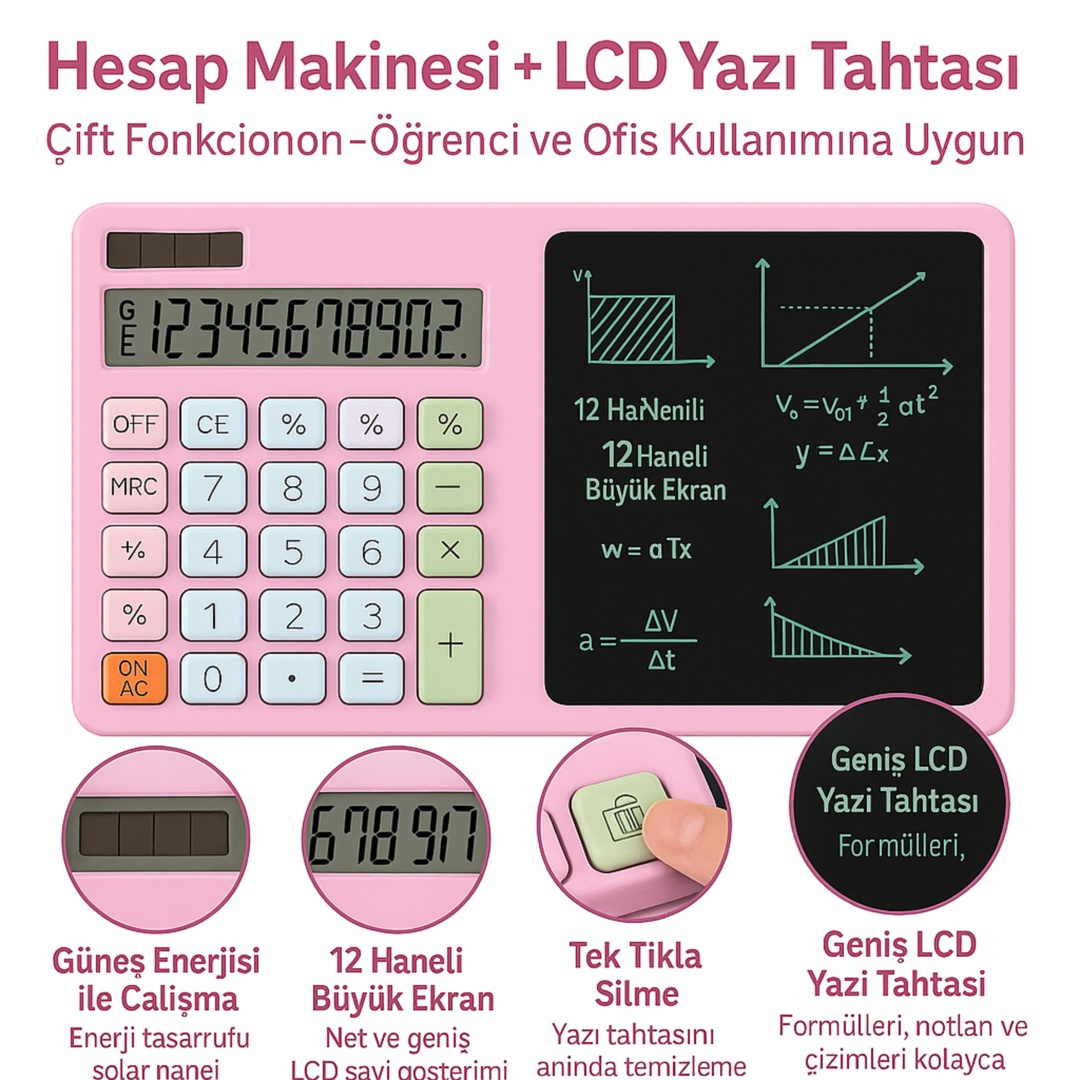 YAZI TAHTALI HESAP MAKİNASI