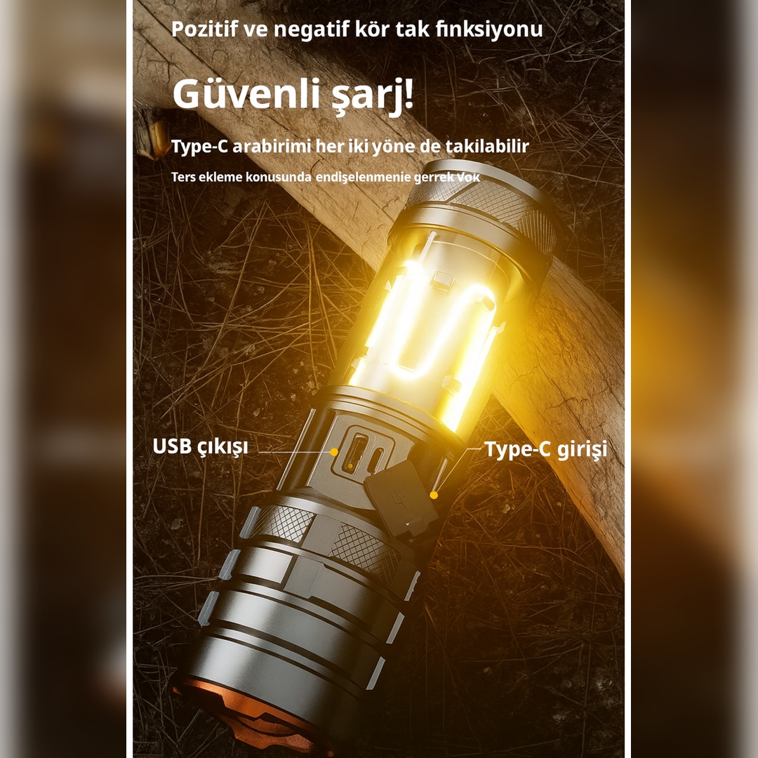 ÇOK FONKSİYONLU KAMP FENERİ