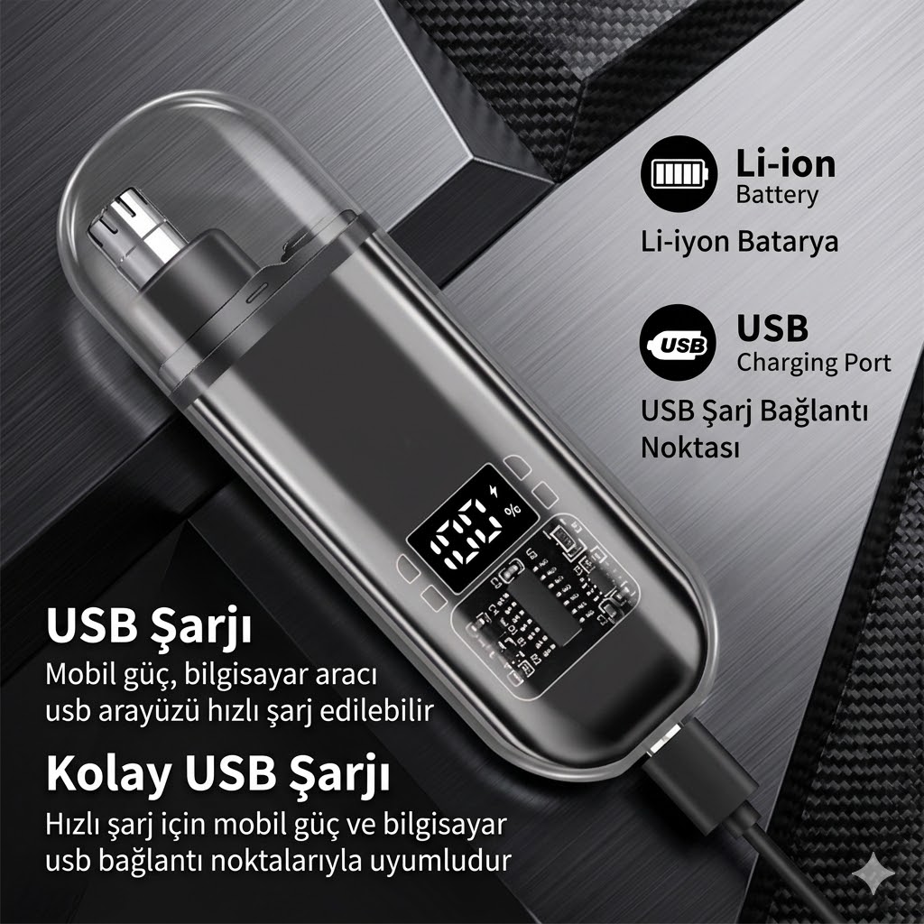 Burun Kulak Yanak Kıl Tüy Temizleme Makinesi