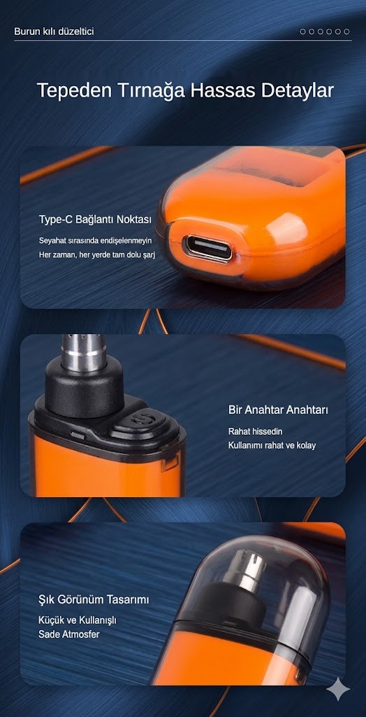 Burun Kulak Yanak Kıl Tüy Temizleme Makinesi