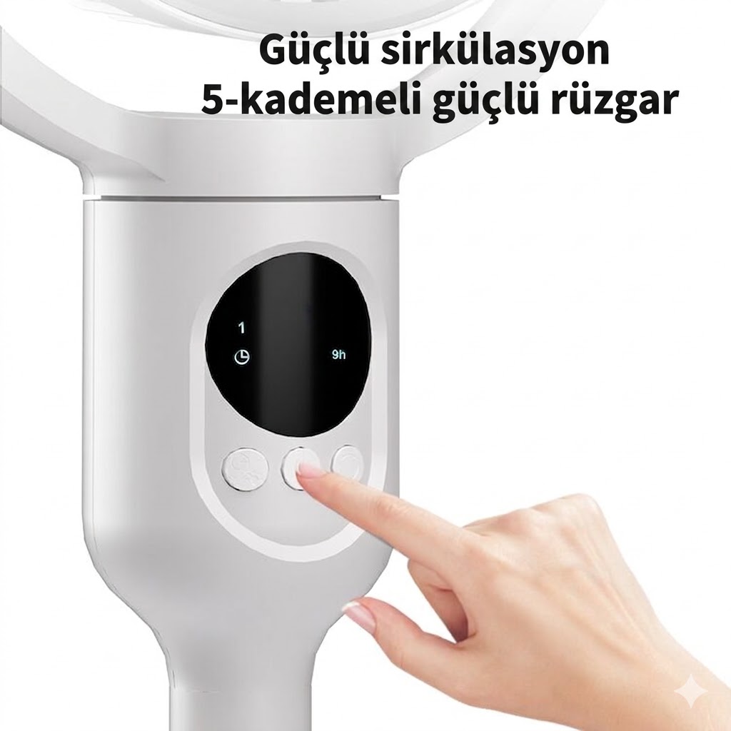 Şarjlı Vantilatör 5 Modlu Ayarlanabilir Masa Üstü ve Kule Tipi  9 Saat Zamanlayıcılı Taşınabilir Vantilatör Uzaktan Kumandalı
