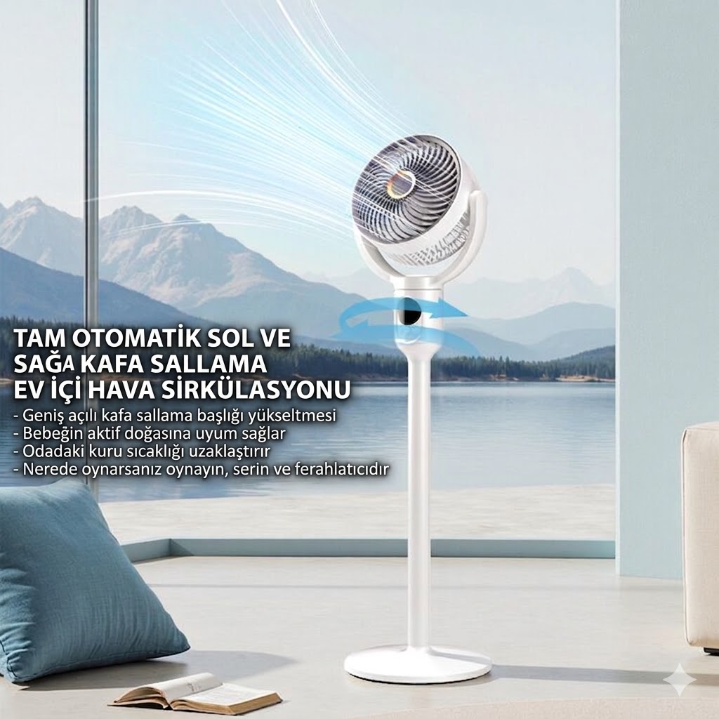 Şarjlı Vantilatör 5 Modlu Ayarlanabilir Masa Üstü ve Kule Tipi  9 Saat Zamanlayıcılı Taşınabilir Vantilatör Uzaktan Kumandalı