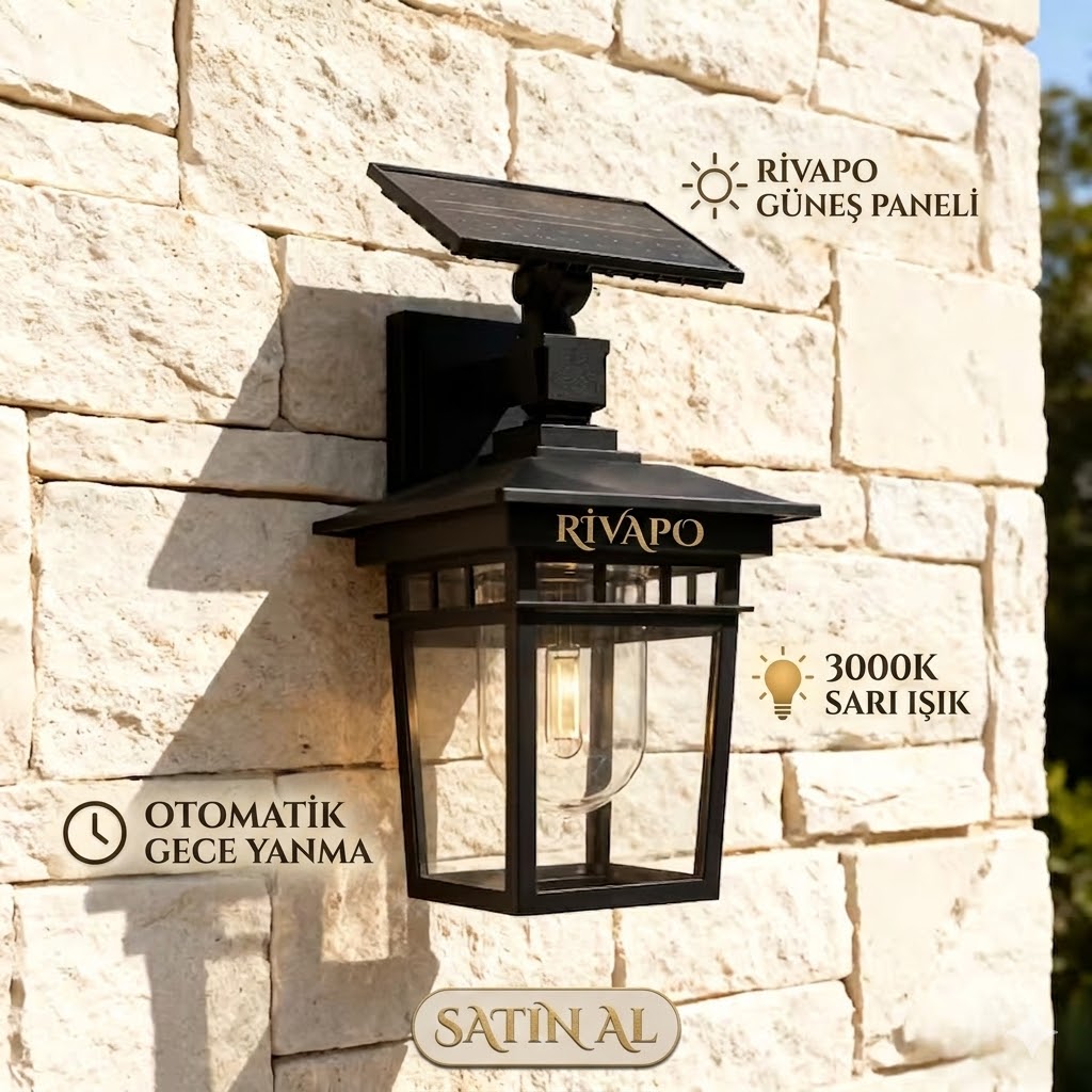 LÜKS SOLAR LED DUVAR LAMBASI