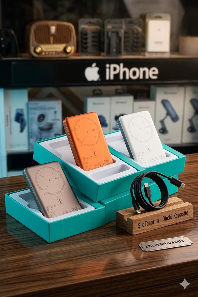 TOTU 10000 mAh 20W Pd Qc 3.0 Magsafe Manyetik Kablosuz Hızlı Şarj Destekli Slim Powerbank