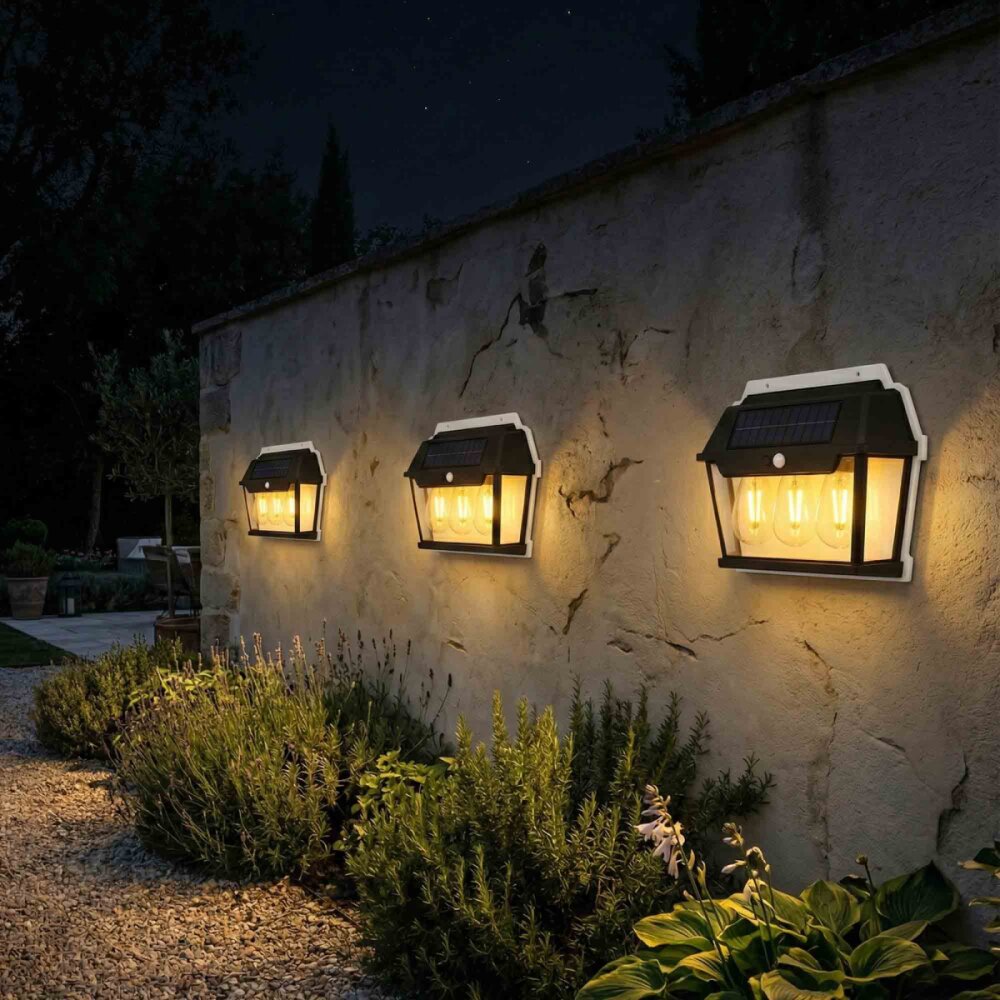 3'LEDLİ SOLAR LED DUVAR LAMBASI