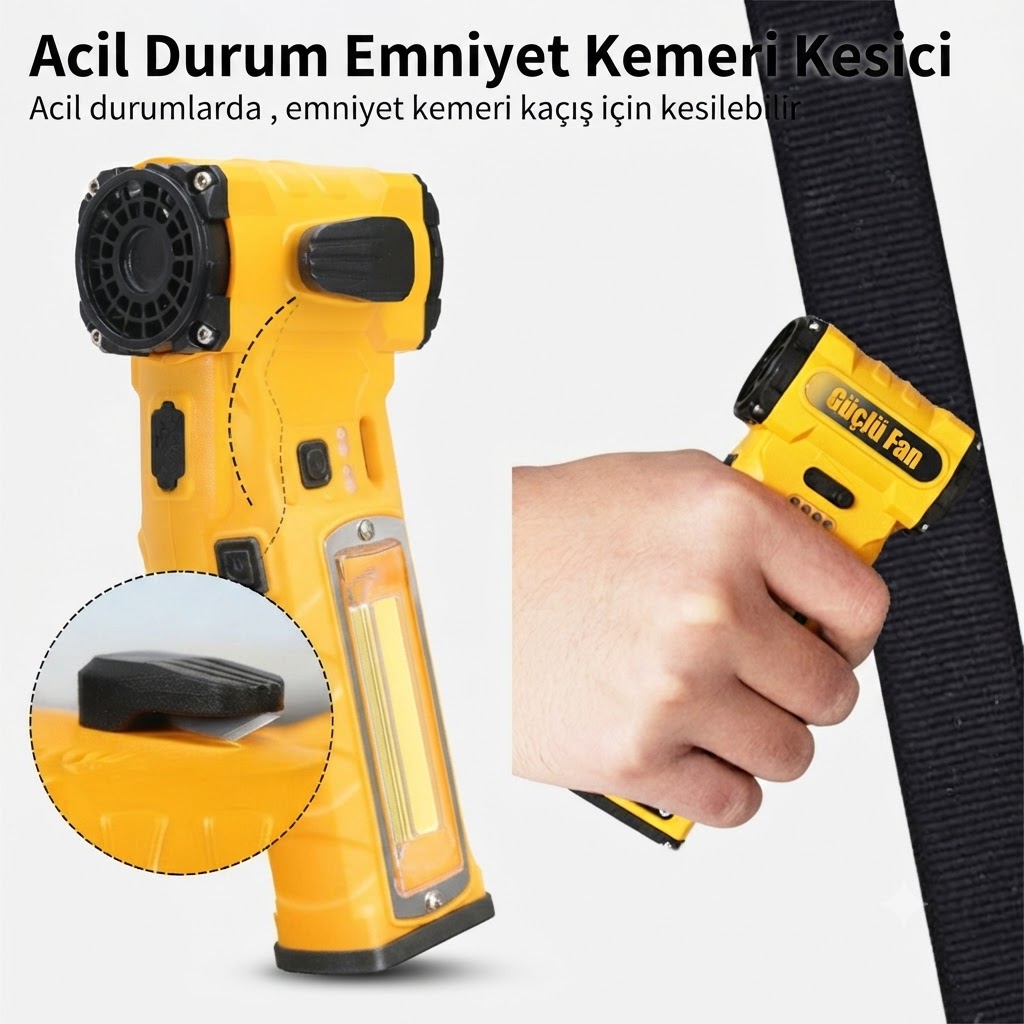 PT-925 Jet Fanlı USB Şarjlı El Feneri