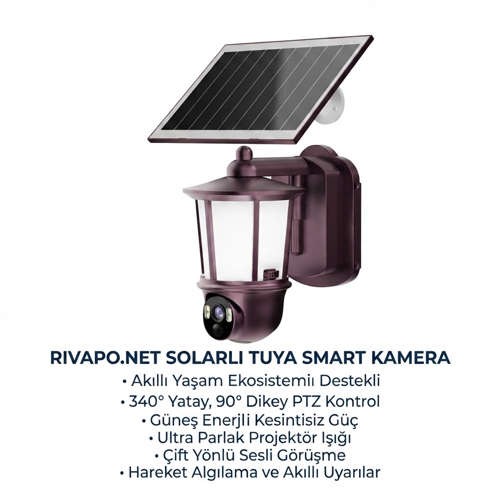 Güneş Enerjili Akıllı Kamera & Led Aplik
