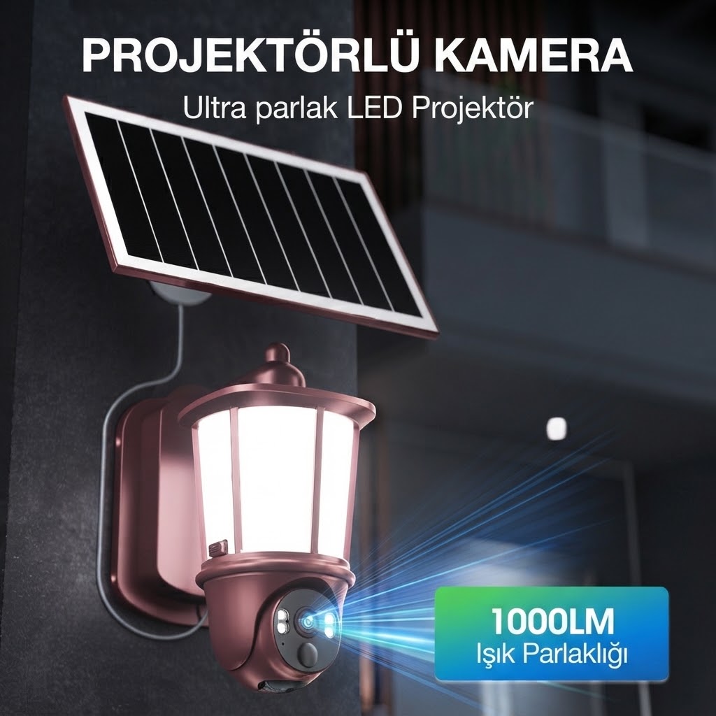 Güneş Enerjili Akıllı Kamera & Led Aplik