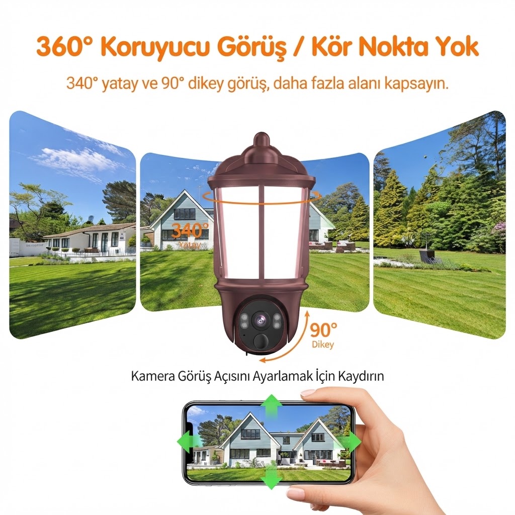 Güneş Enerjili Akıllı Kamera & Led Aplik