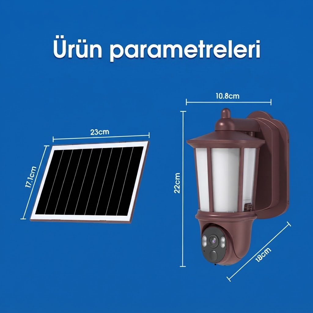 Güneş Enerjili Akıllı Kamera & Led Aplik