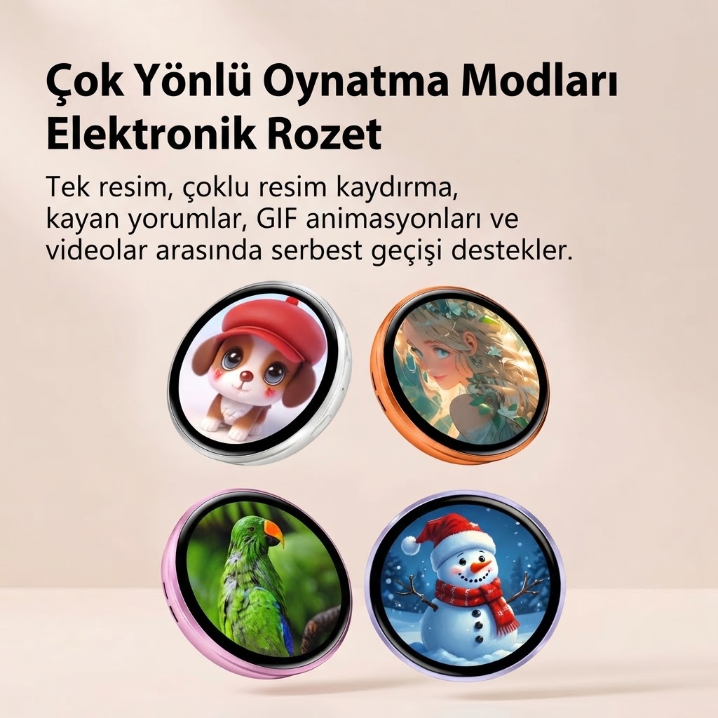 Dijital LED Ekranlı Rozet ve Dokunmatik Ekranlı Dijital İğne, Kişiselleştirilebilir Anime Tarzı Giyilebilir Akıllı Düğme, Partiler, Hayran Etkinlikleri, Ita Çantaları, Cosplay ve Hayranlıklar için