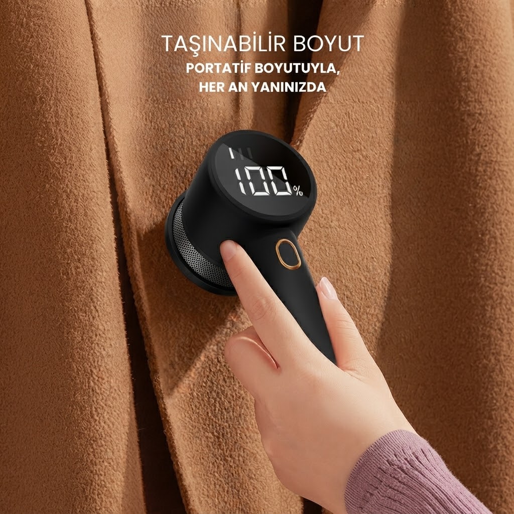 MPIA Yeni Nesil Şarjlı Tüy Toplayıcı Tiftik Temizleyici- 3 Mod,1200 mAh 2 Adet Bıçak ve Kılıf Hediye