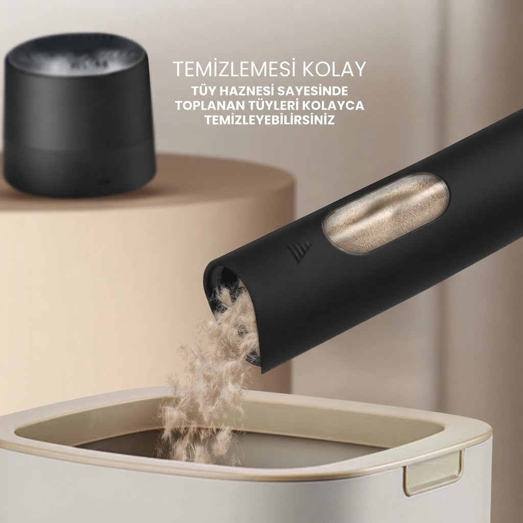 MPIA Yeni Nesil Şarjlı Tüy Toplayıcı Tiftik Temizleyici- 3 Mod,1200 mAh 2 Adet Bıçak ve Kılıf Hediye